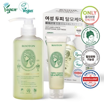 Luton Alpha Ergen Hair Loss Shampoo for Women's Scalp 500ml+70ml Giveaway Plan